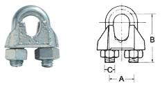 Electro Galvanized Maleable Wire Rope Clip