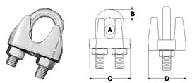 Stainless Steel Type 304 Wire Rope Clip